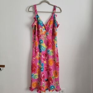 MLL Gabrielle pink floral sz 14 dress